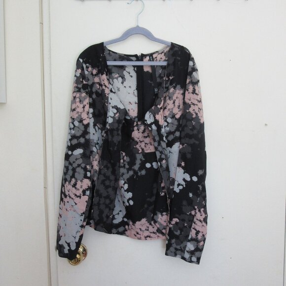 NWOT Mac & Jac Long Sleeve Blouse -  Elegant Bow Tie Knot - Back Zipper - Size M - Picture 7 of 12